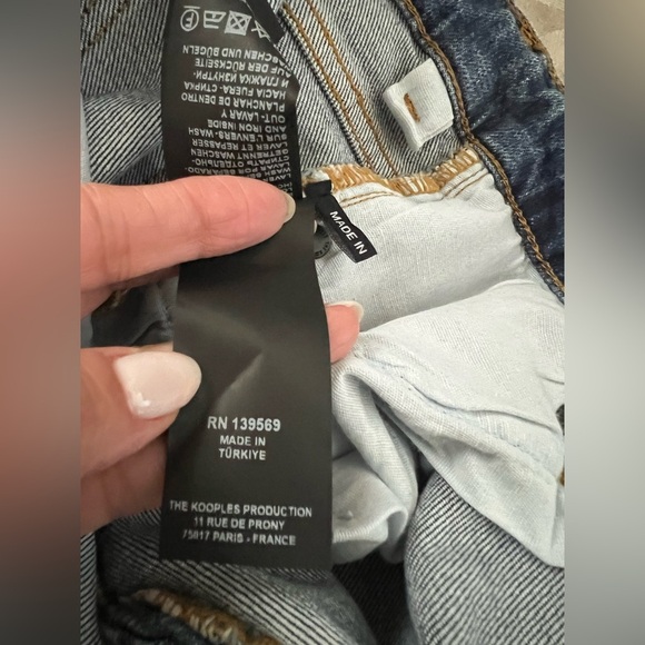 THE KOOPLES Low Rise Bootcut Jeans in Blue Women's Size 29 NWT Button Fly - Picture 11 of 16